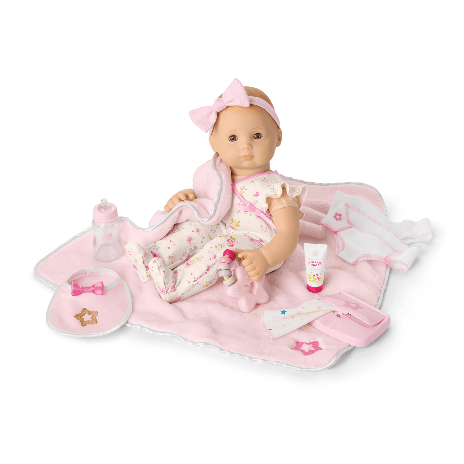Bitty Baby® Doll #6 with red hair Care & Play Set S1