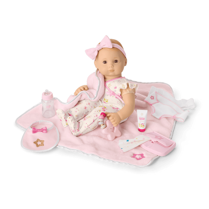 Bitty Baby® Doll #6 with red hair Care & Play Set S1
