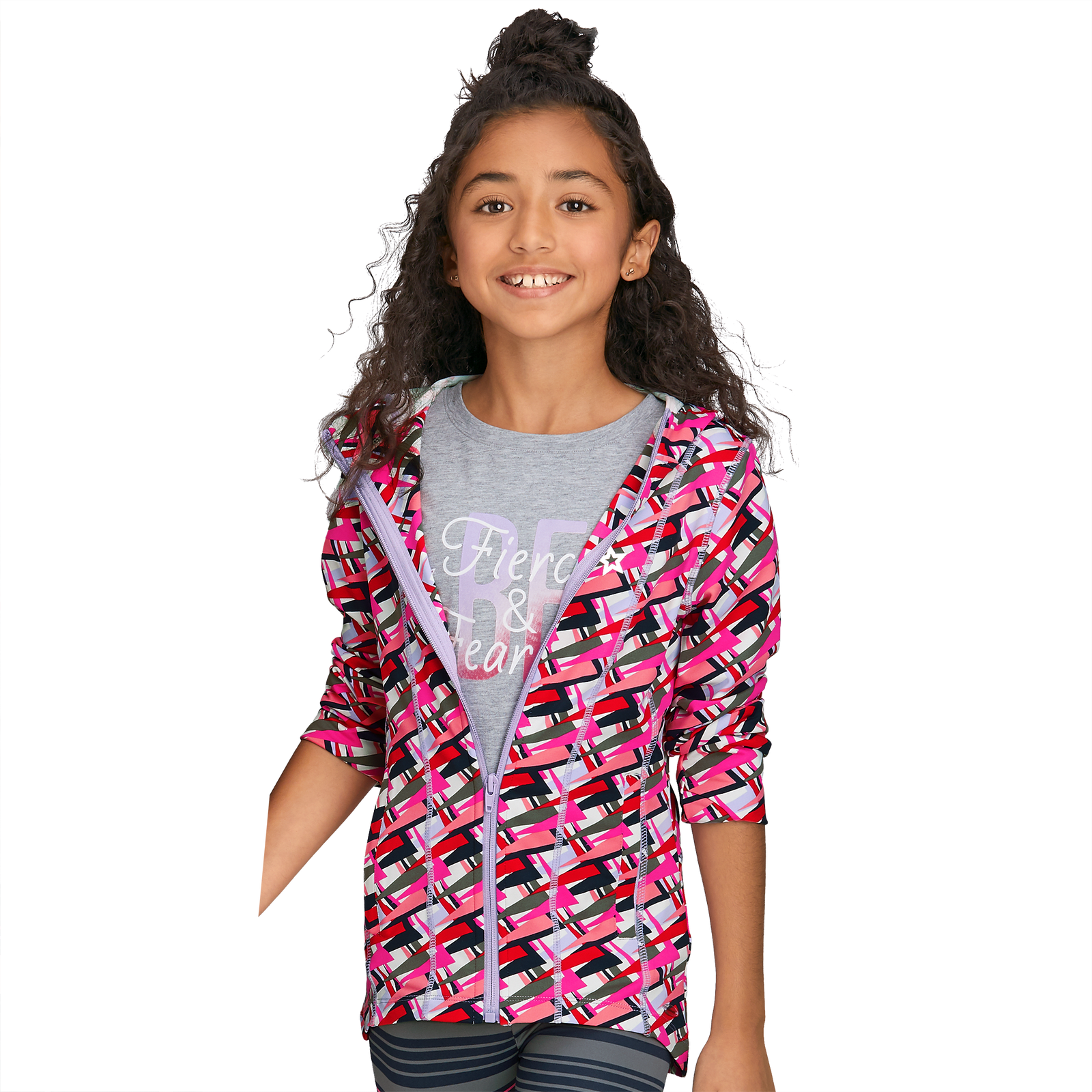 Feeling Fierce Print Jacket for Girls X0