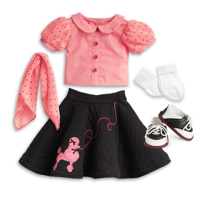 Maryellen's™ Poodle Skirt Outfit for 18-inch Dolls (Historical Characters) U8