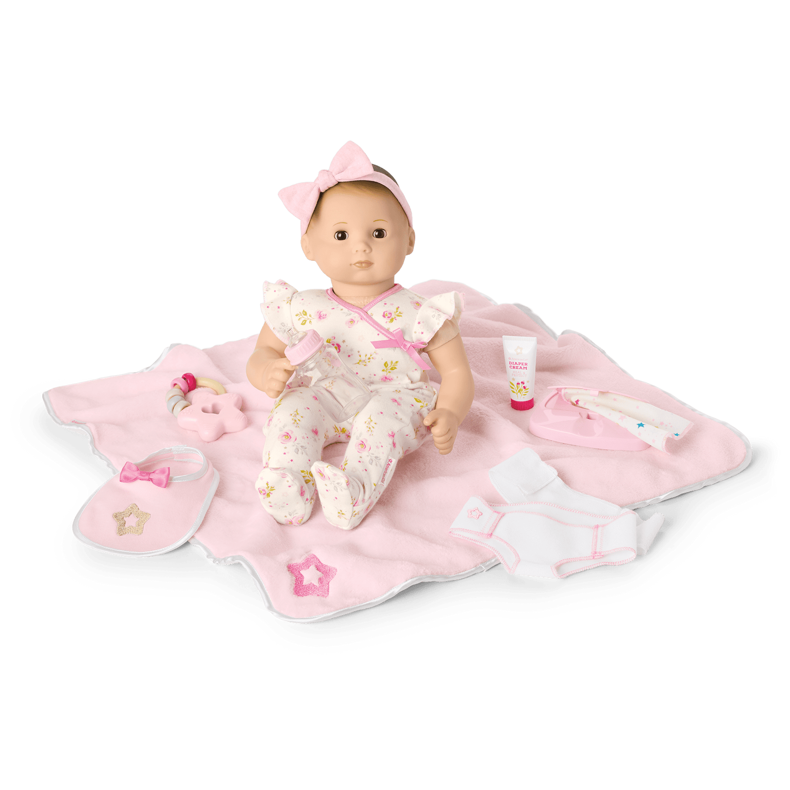 Bitty Baby® Doll #2 with brown hair Care & Play Set X1