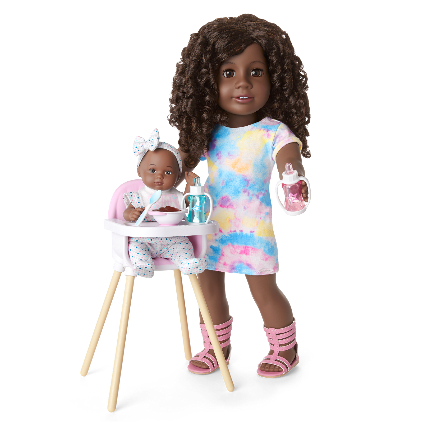 Little Bitty Baby™ Layette & High Chair Set for 7.75-inch Dolls W4