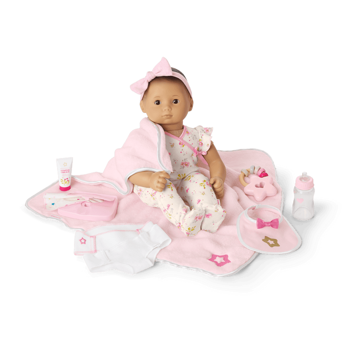 Bitty Baby® Doll #4 with black hair Care & Play Set Y3