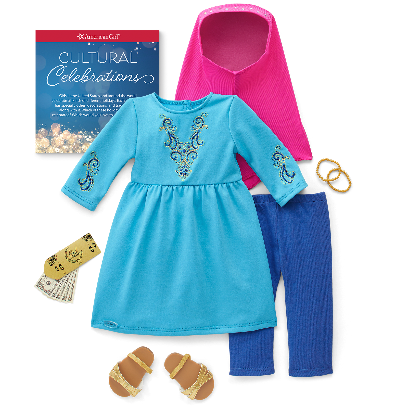 Eid al-Fitr Celebration Outfit for 18-inch Dolls X6