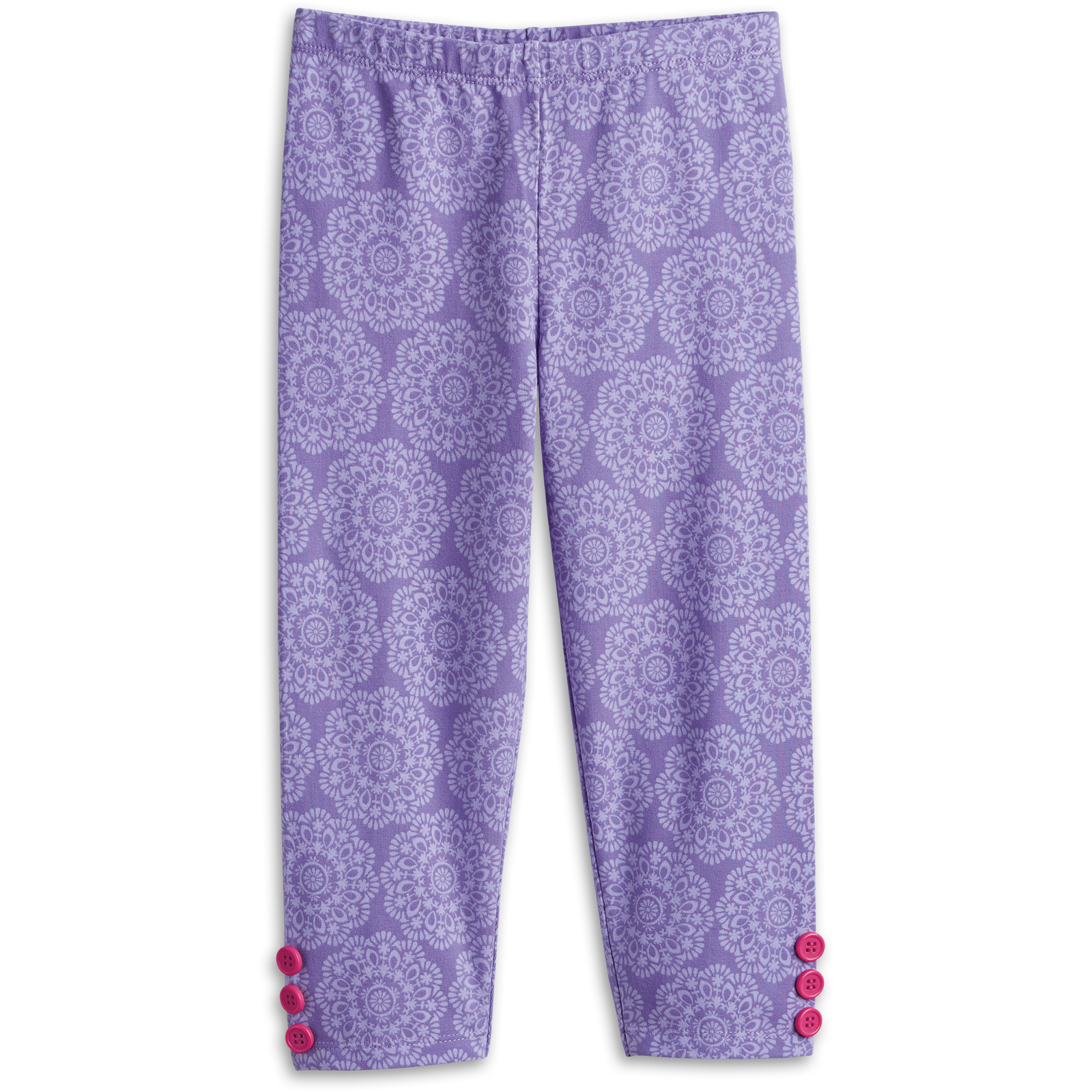 Playful Floral Leggings for Little Girls Z4