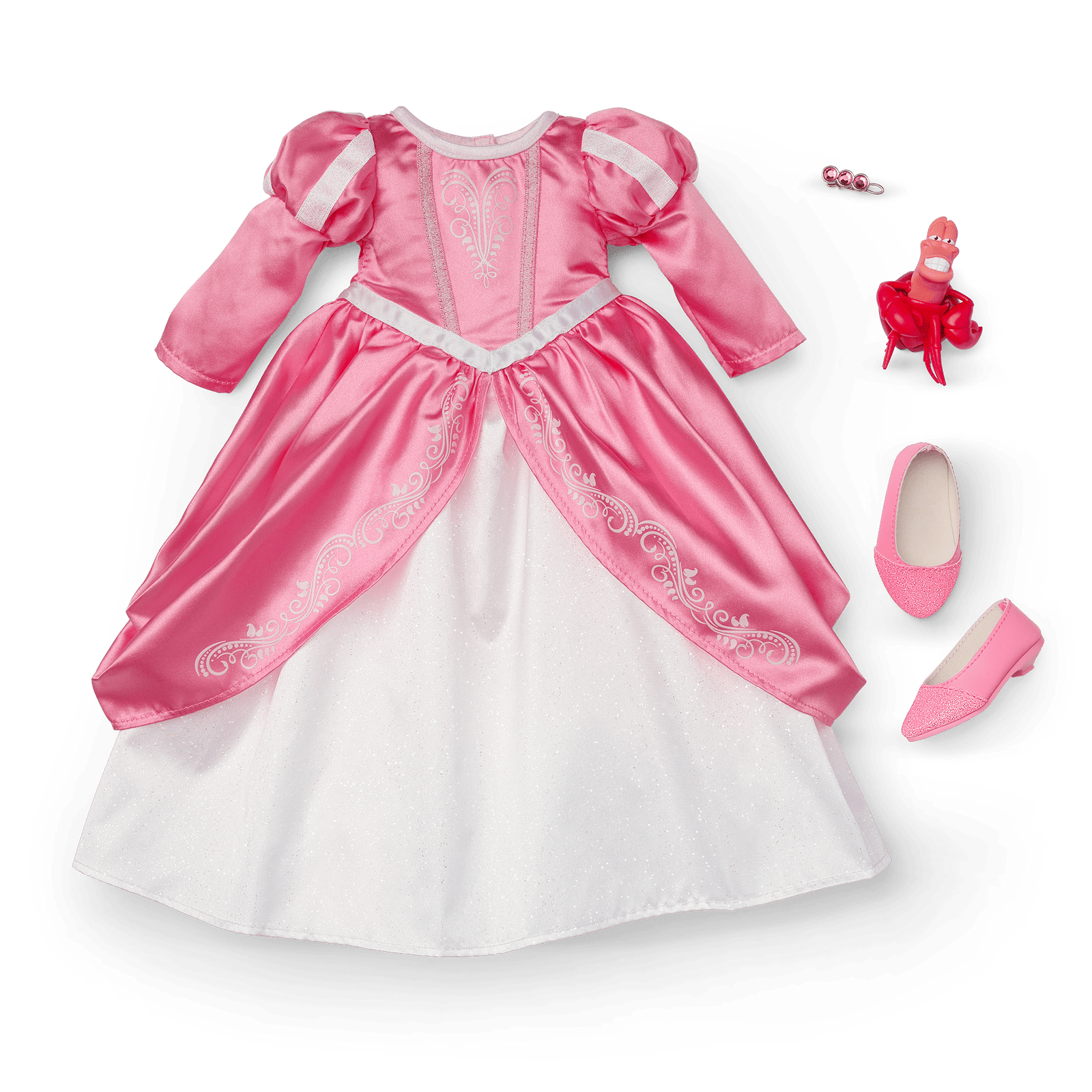 American Girl® Disney Princess Ariel Castle Ball Gown, Sebastian & Accessories for 18-inch Dolls W3