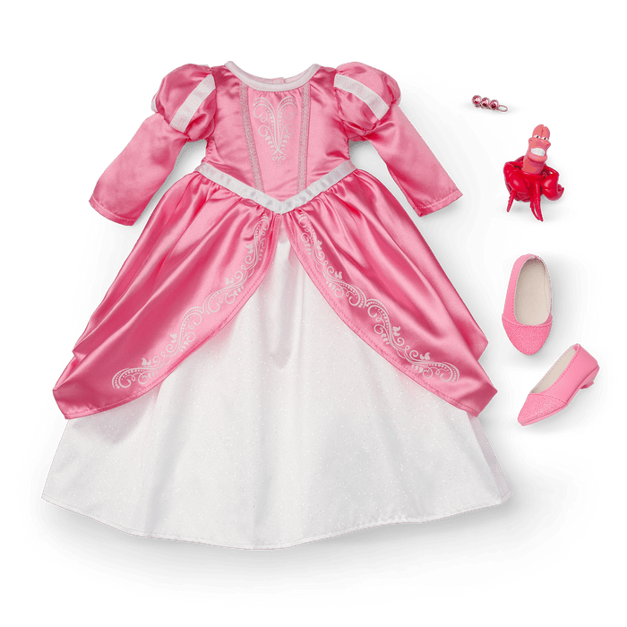 American Girl® Disney Princess Ariel Castle Ball Gown, Sebastian & Accessories for 18-inch Dolls W3