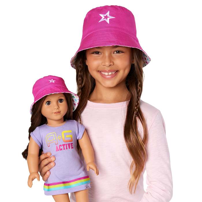 AG™ Star Bucket Hat Set for Girls & Dolls V2