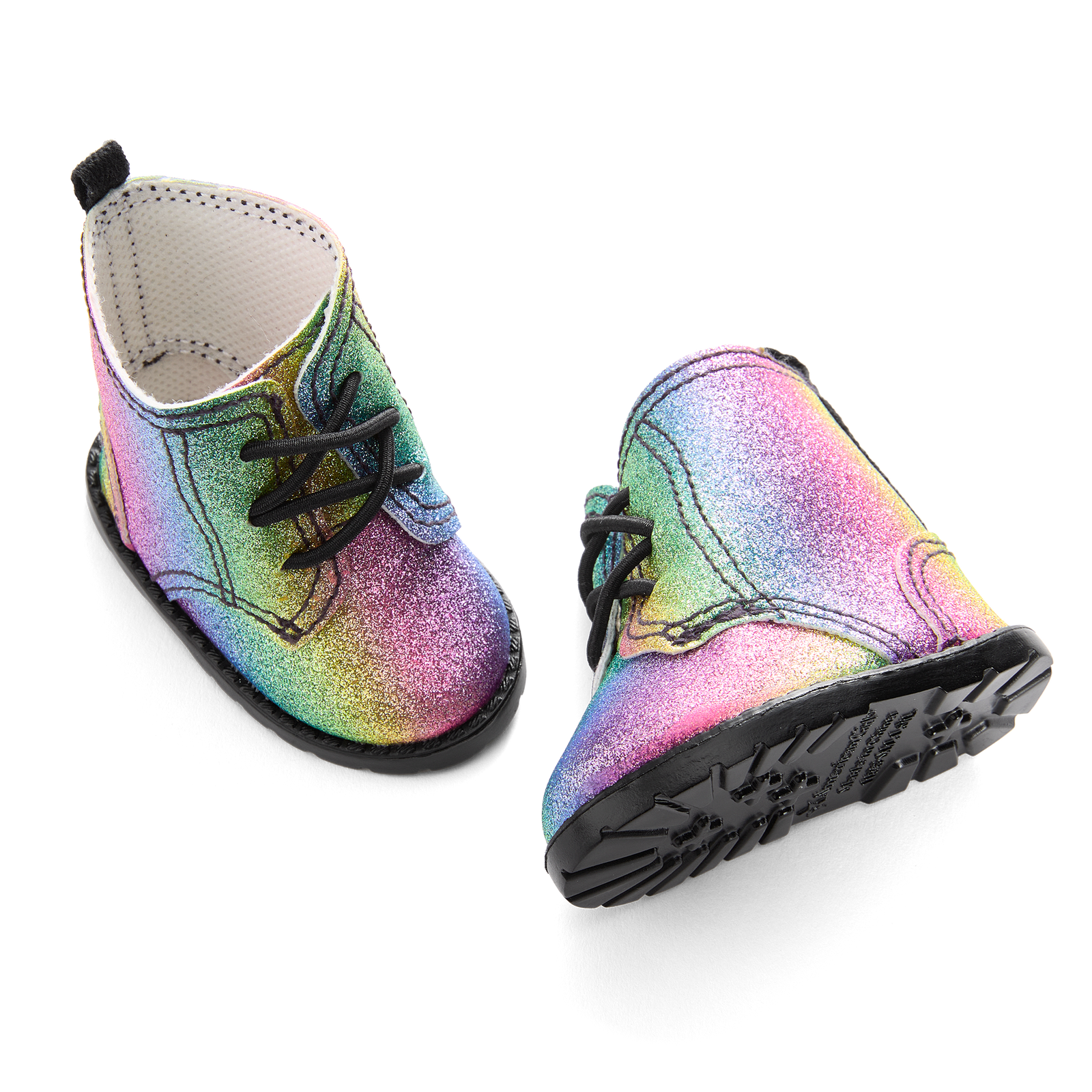 Glittery Rainbow Boots for 18-inch Dolls Y2