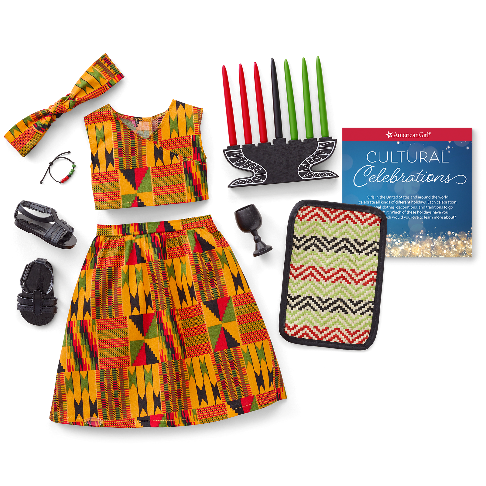 Kwanzaa Celebration Outfit for 18-inch Dolls W4