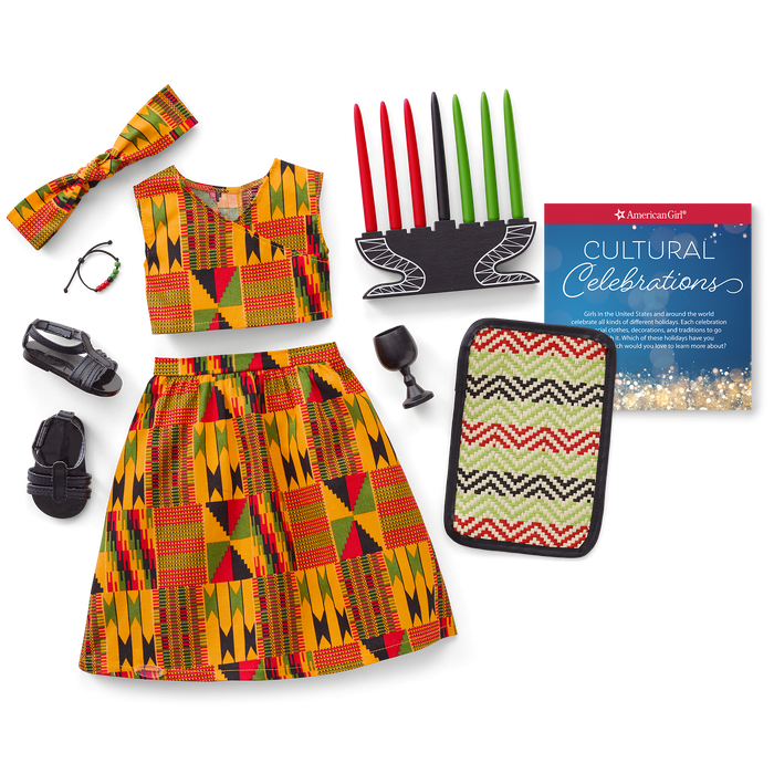 Kwanzaa Celebration Outfit for 18-inch Dolls W4
