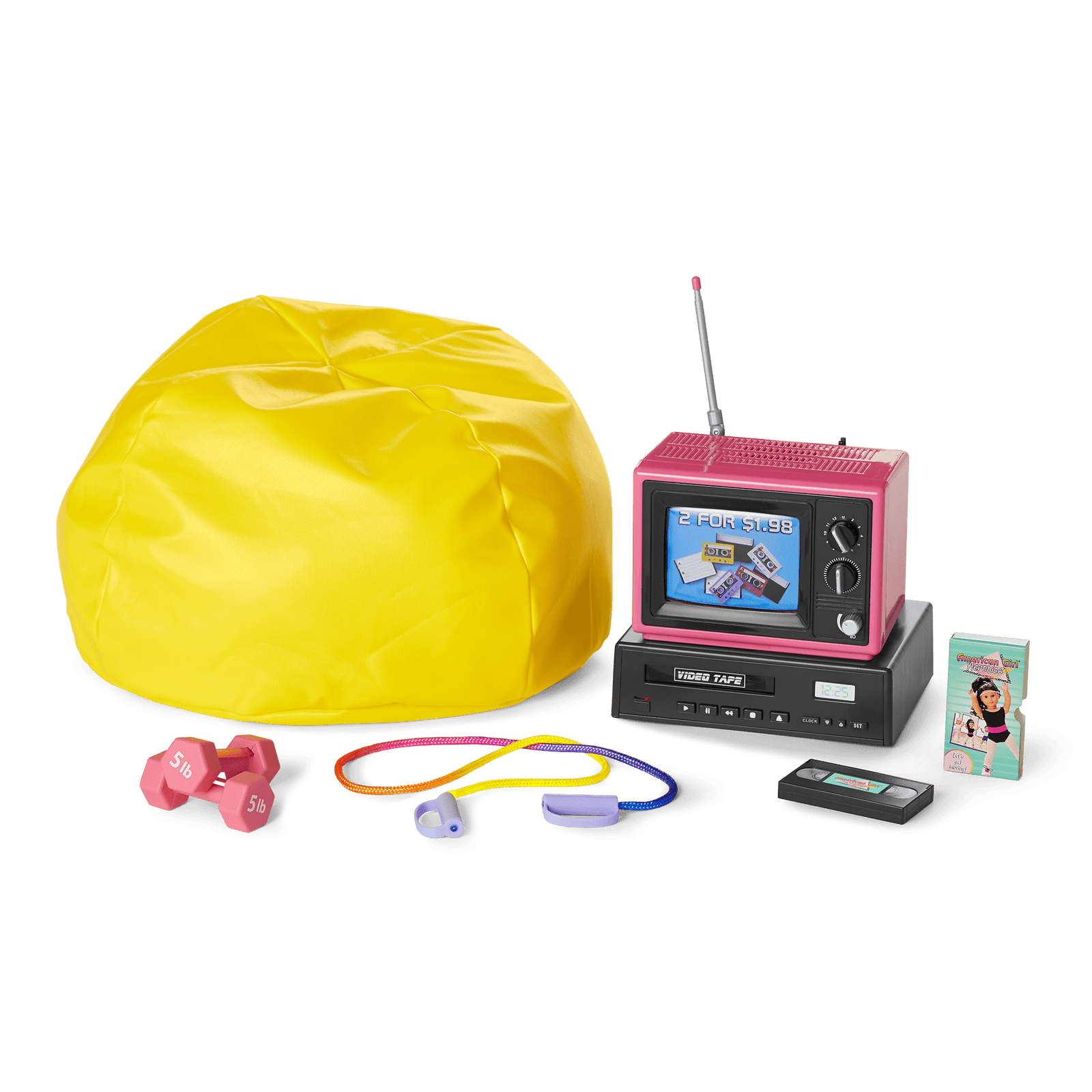 Courtney‘s™ TV & Fitness Accessories for 18-inch Dolls (Historical Characters) Y5
