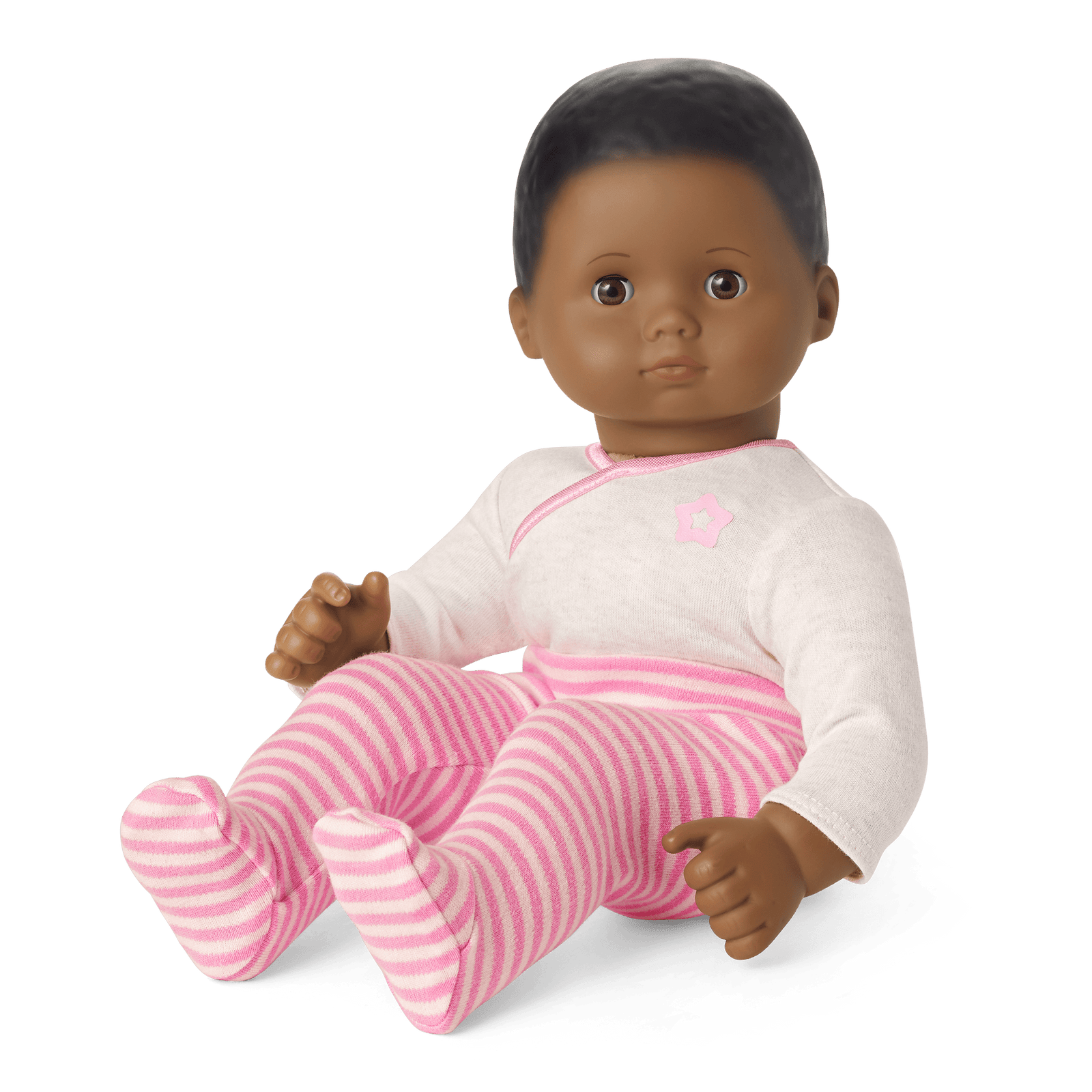 Bitty Baby® Doll #1 with black hair in Pretty Pink W9